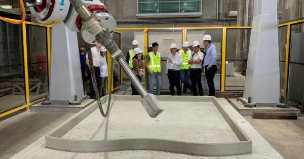 Сингапур тестирует 3D-принтер для печати архитектурных объектов цементными смесями Сингапур тестирует 3D-принтер для печати архитектурных объектов цементными смесями
