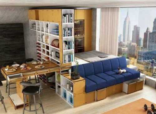 Дизайн квартиры-студии в 18-20 кв.м Дизайн квартиры-студии в 18-20 кв.м