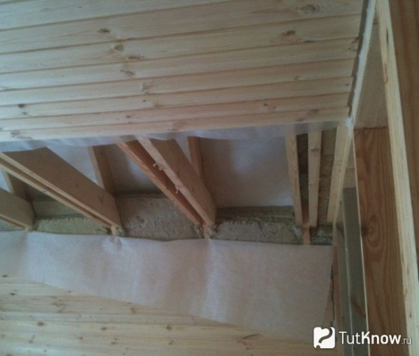 Как сделать потолок в бане Как сделать потолок в бане