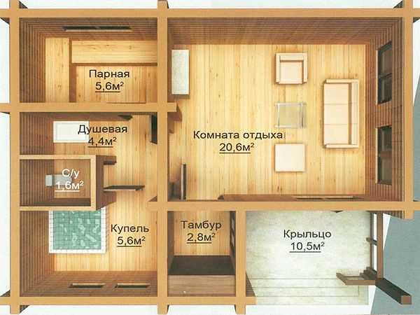 Веранда для бани Веранда для бани