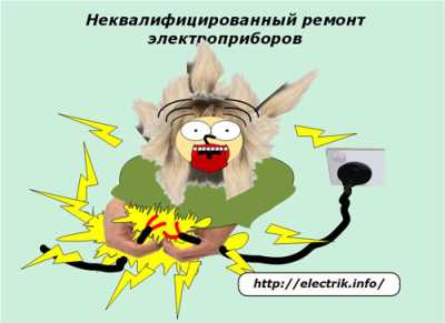 Основные причины поражения электрическим током в быту Основные причины поражения электрическим током в быту