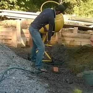 Фундамент под печь в баню