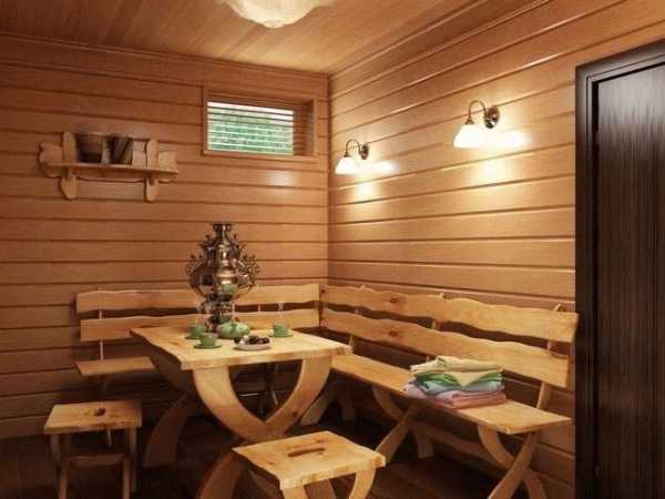 Дизайн комнаты отдыха в бане на даче