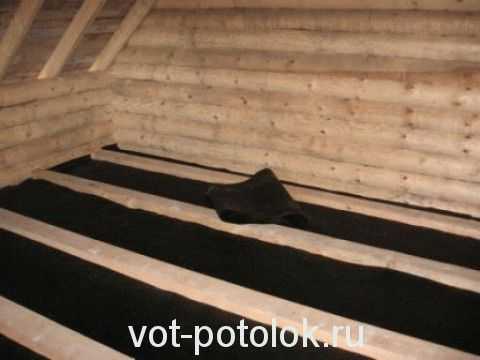 Утепление потолка парилки Утепление потолка парилки