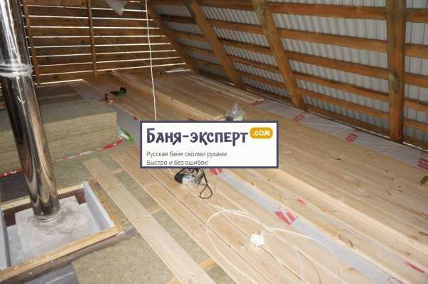 Утепление потолка парилки Утепление потолка парилки
